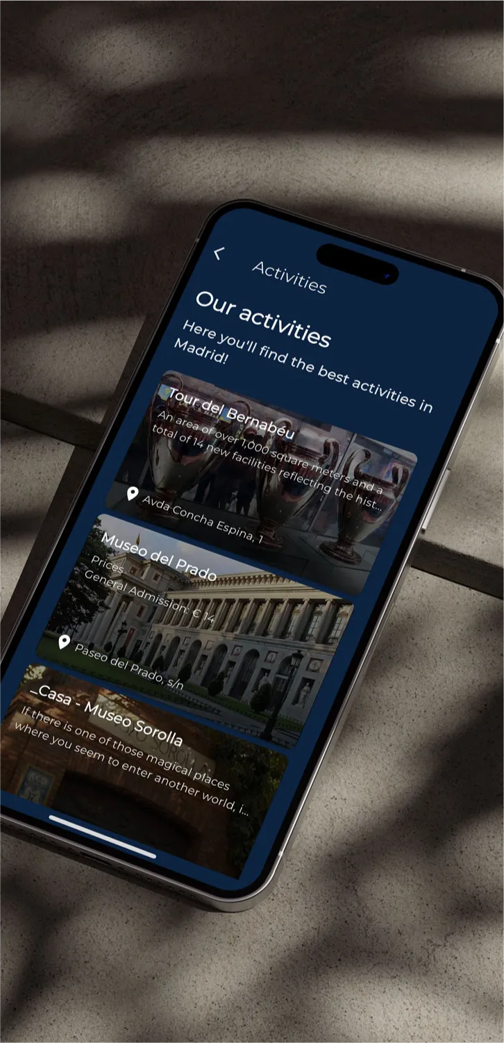 Mockup de app Madrid Shops